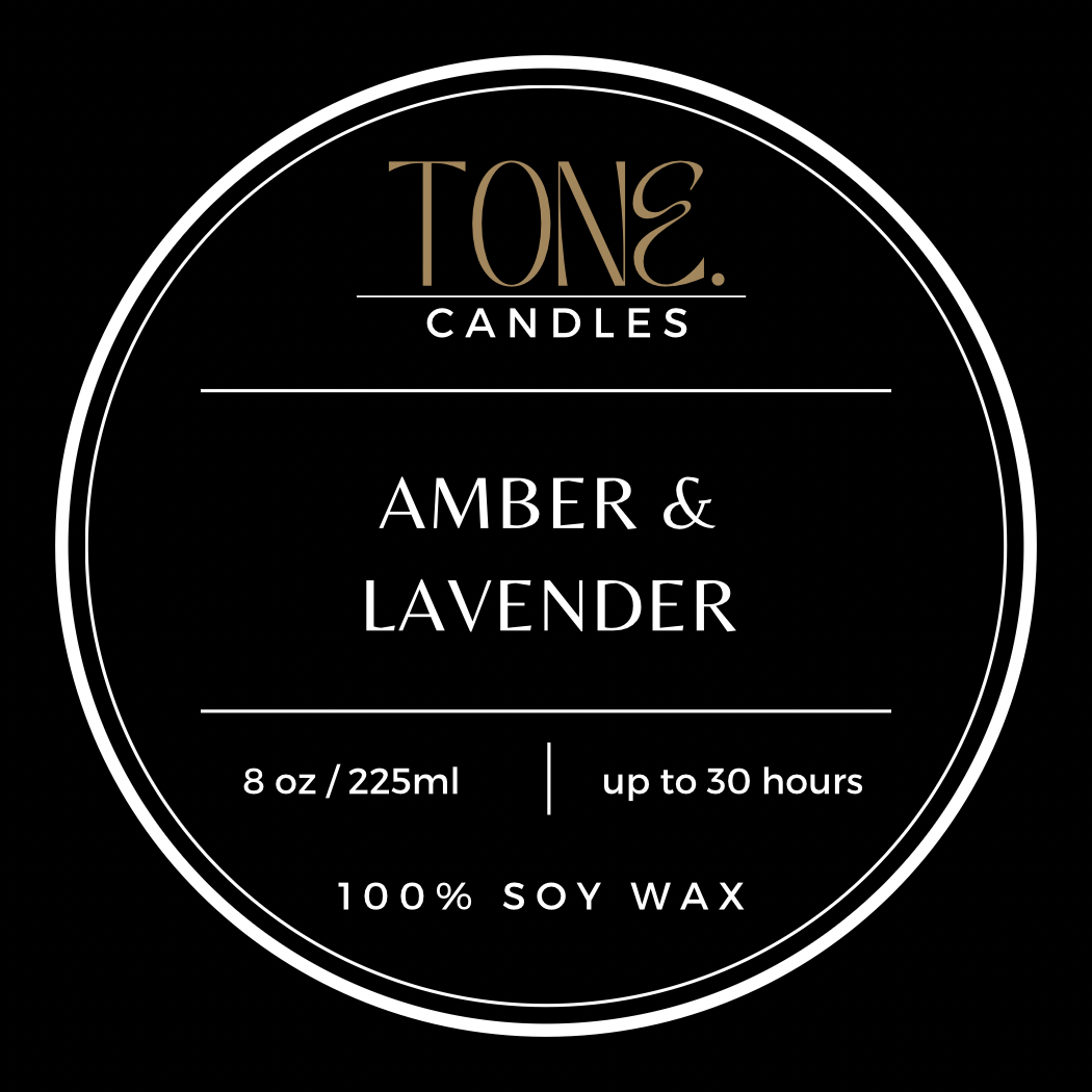 Amber & Lavender 2-Wick Candle