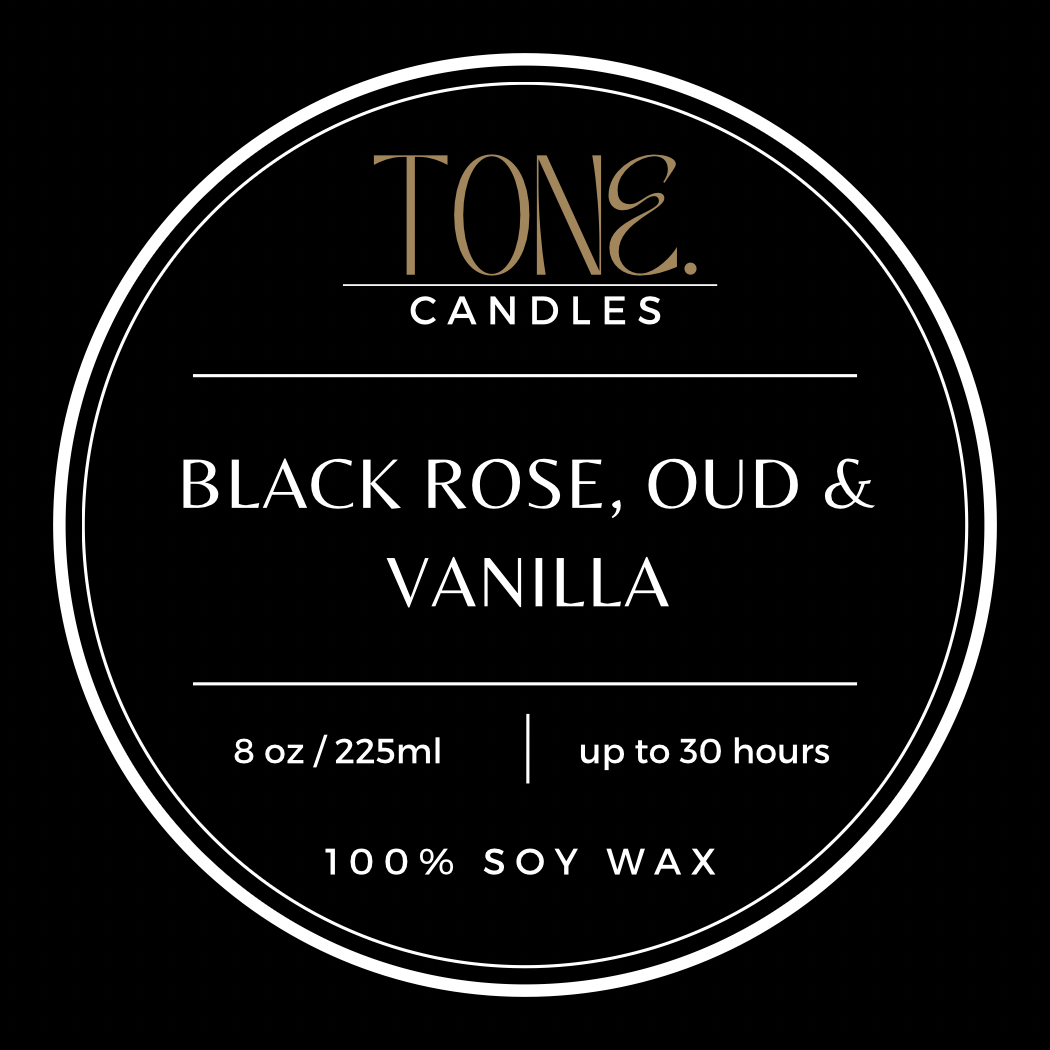 Black Rose, Oud & Vanilla 2-Wick Candle