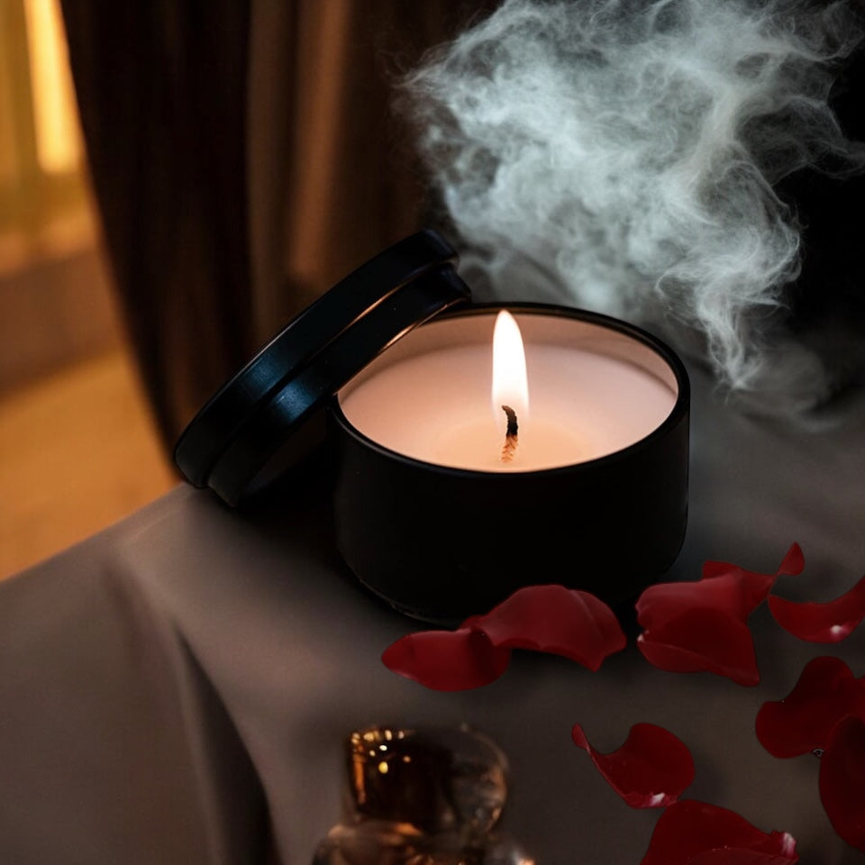 Black Rose, Oud & Vanilla Single Wick Candle